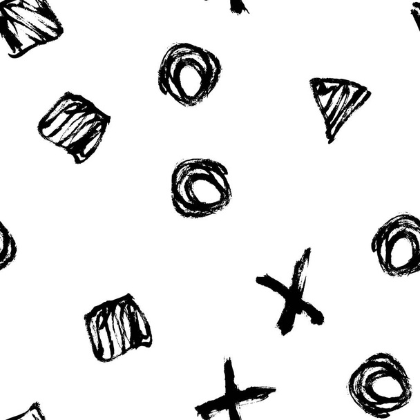 Seamless black and white pattern - Вектор,изображение