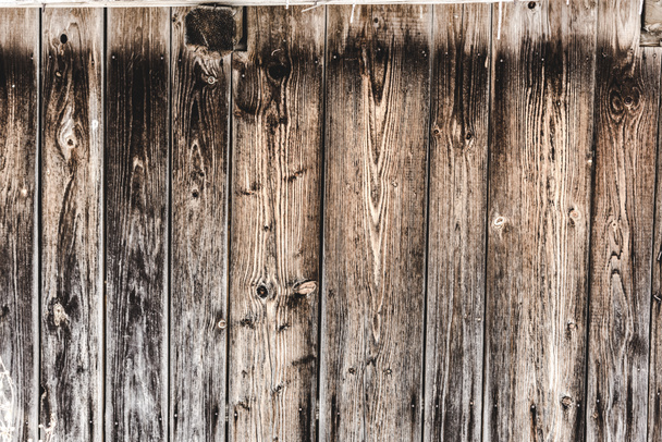 close up of textured brown weathered wooden planks  - Foto, Imagen