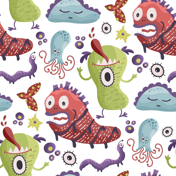 Cute cartoon monsters. Vector. - Vector, Image
