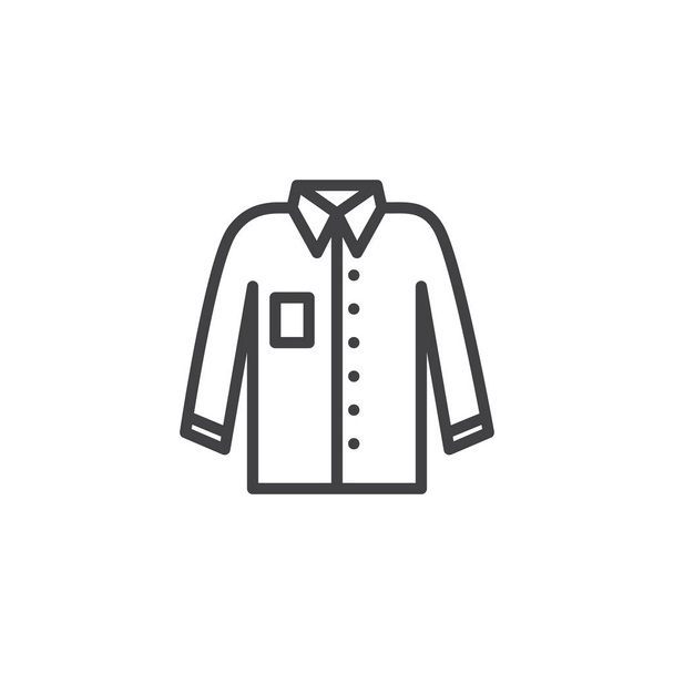 Shirt line icon, outline vector sign, linear style pictogram isolated on white. Symbol, logo illustration. Editable stroke - Vektori, kuva