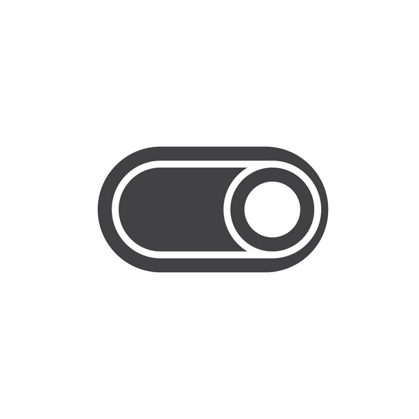 Button icon vector, filled flat sign, solid pictogram isolated on white. Switch slider symbol, logo illustration. - Vektor, obrázek