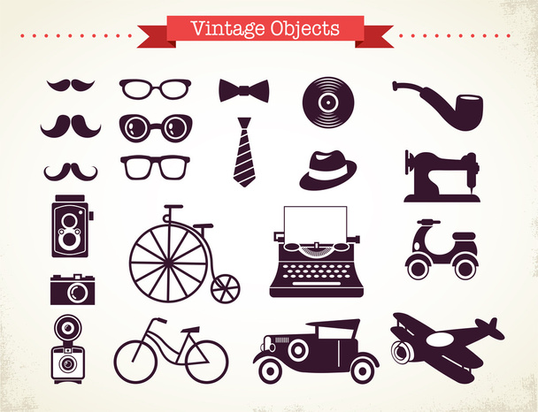Collection d'objets hipster vintage
 - Vecteur, image