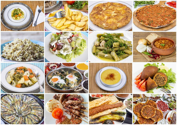 Tradiční turecké chutné potraviny koláž. Jídlo koncept. - Fotografie, Obrázek