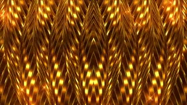 Gouden lijnen abstracte achtergrond - Video