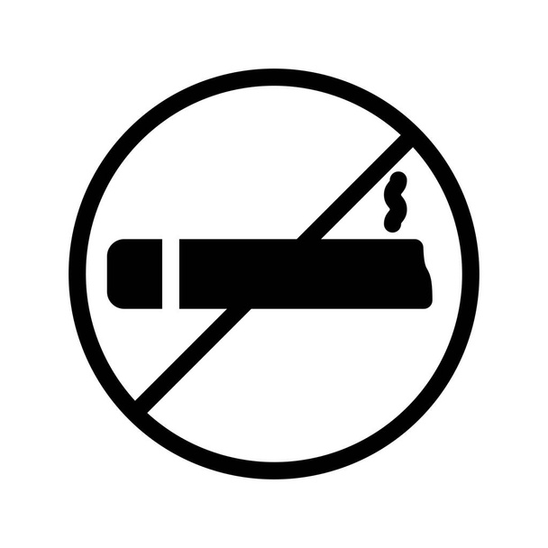 fumar ícone de glifo não permitido
 - Vetor, Imagem