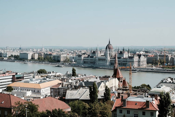 The city attractions. Traveling in Europe. Budapest Hungary panorama - Valokuva, kuva