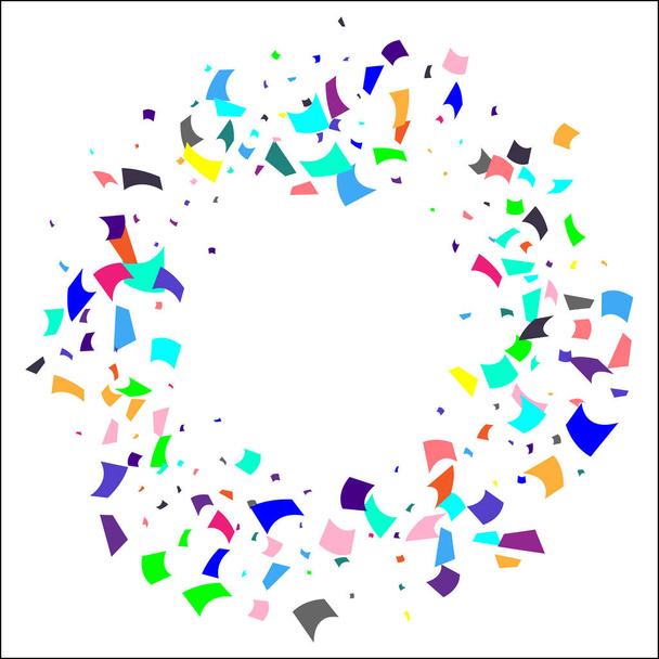 Colorful confetti on white background.  - Vector, afbeelding