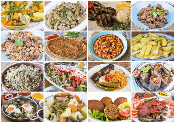 Traditionele heerlijke Turkse gerechten collage. Voedsel concept. - Foto, afbeelding