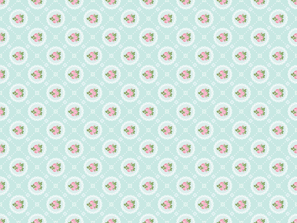 Shabby chic rose seamless pattern background - Φωτογραφία, εικόνα