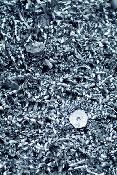 Alumínium ezüst forgács raktár - Fotó, kép