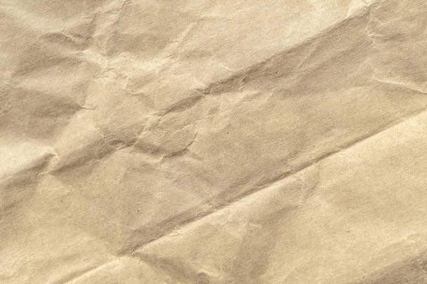 Textura de papel arrugado marrón para el fondo. - Foto, Imagen