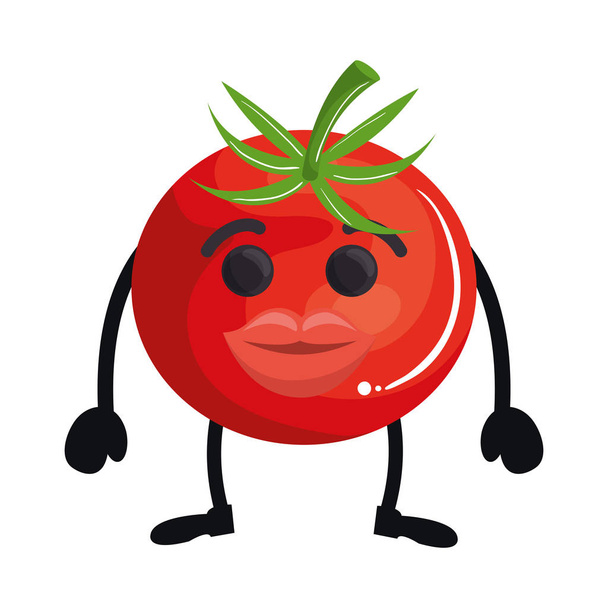 caráter kawaii tomate fresco
 - Vetor, Imagem