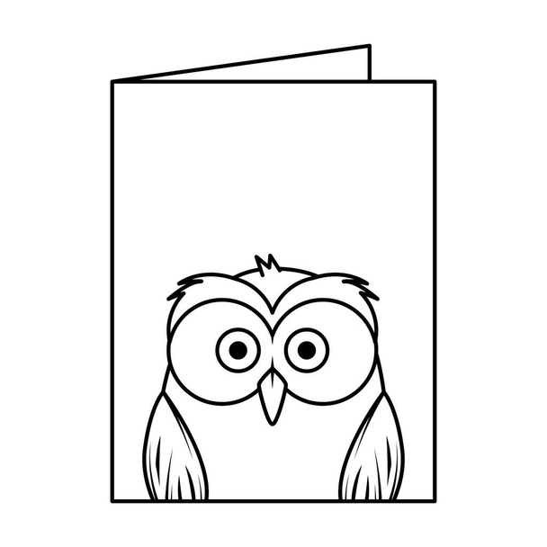 cute little owl bird character - Vector, afbeelding