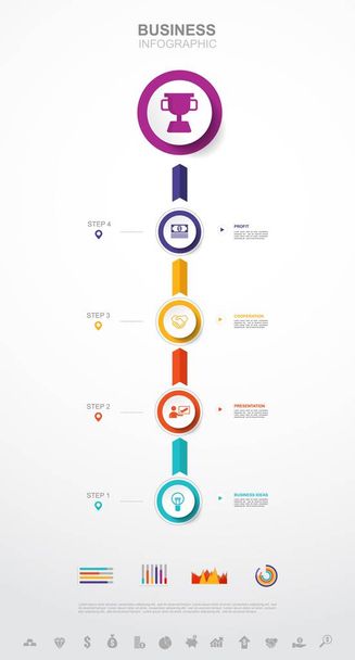 Бизнес-инфографика Концепция успеха бизнеса с графиком. векторный дизайн. no11
 - Вектор,изображение