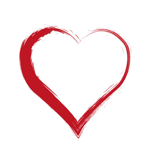 Corazón grunge vectorial, día de San Valentín, elemento de diseño vintage ilustración
 - Vector, Imagen