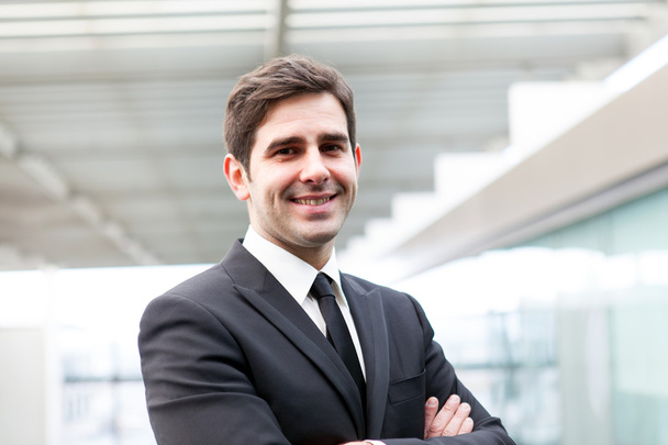 Smiling young business man portrait - Foto, Bild