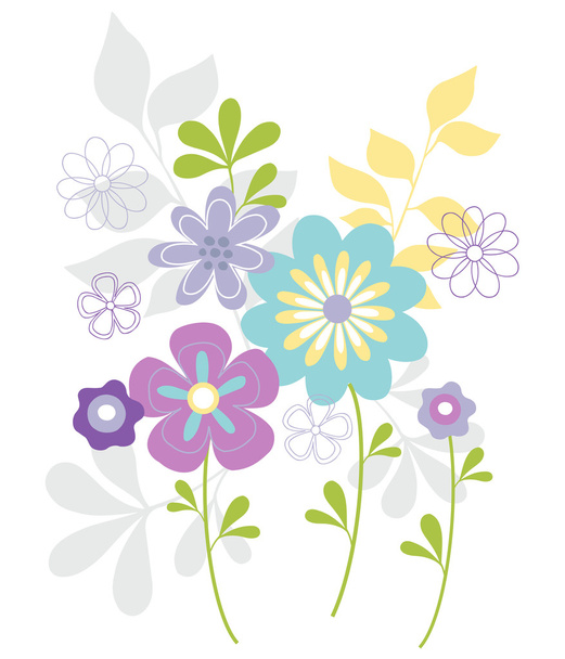 Весняні квіти Сад Векторні ілюстрації Елементи дизайну
 - Вектор, зображення