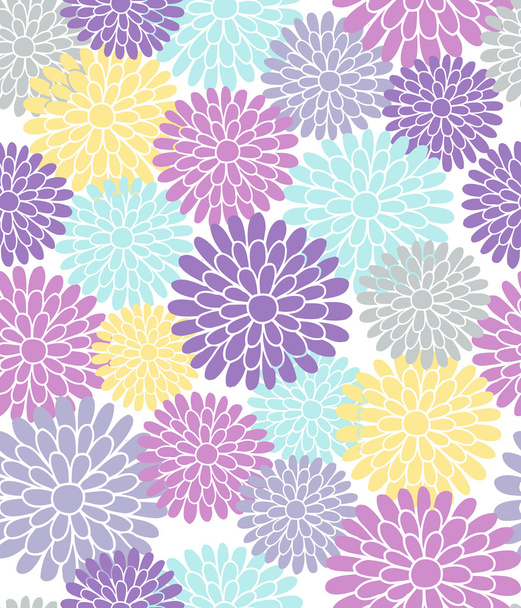 Seamless Repeat Pattern Flowers Vector - Vector, Image