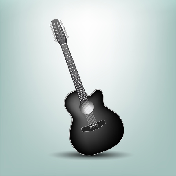 Ilustración vectorial de una guitarra acústica
. - Vector, imagen