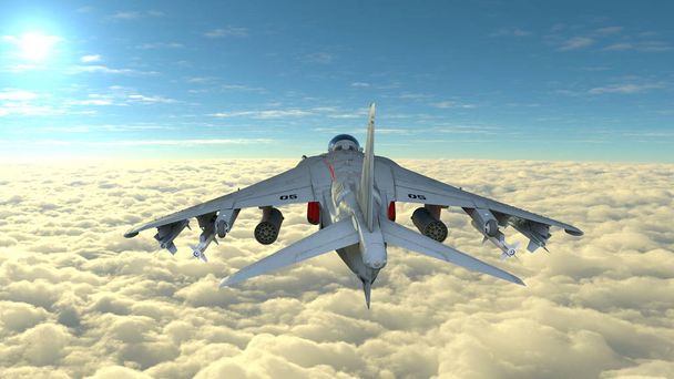 3D CG rendering of fighter aircraft - Photo, Image