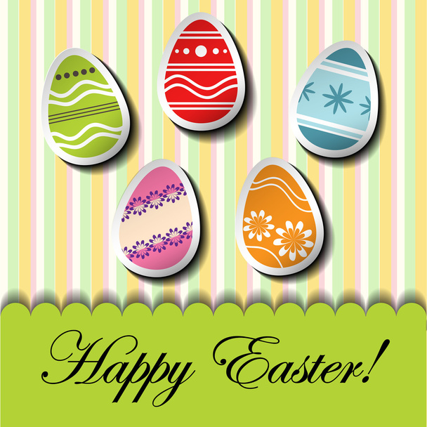 Absztrakt kártya húsvéti tojás - Vektor, kép