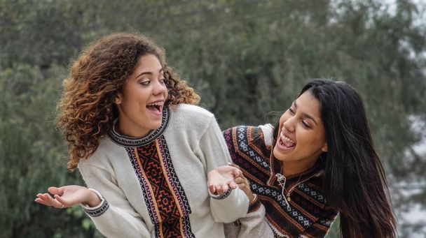 Fun And Friendship Among Teen Hispanic Girls - Foto, Imagen