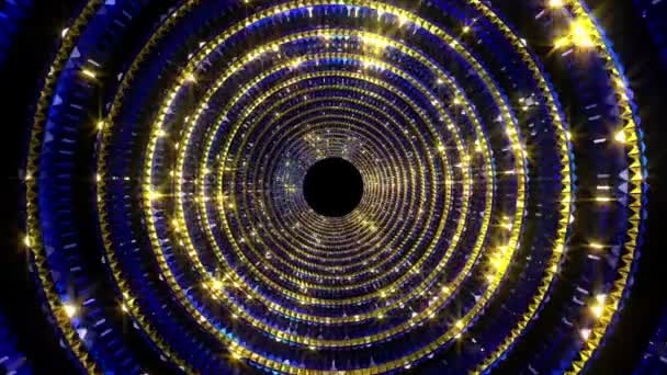 niebieski glitterin tunelu - Materiał filmowy, wideo