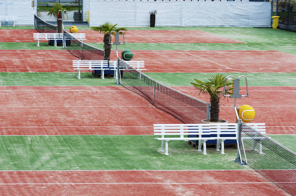 Detail of a tennis court  - Photo, Image