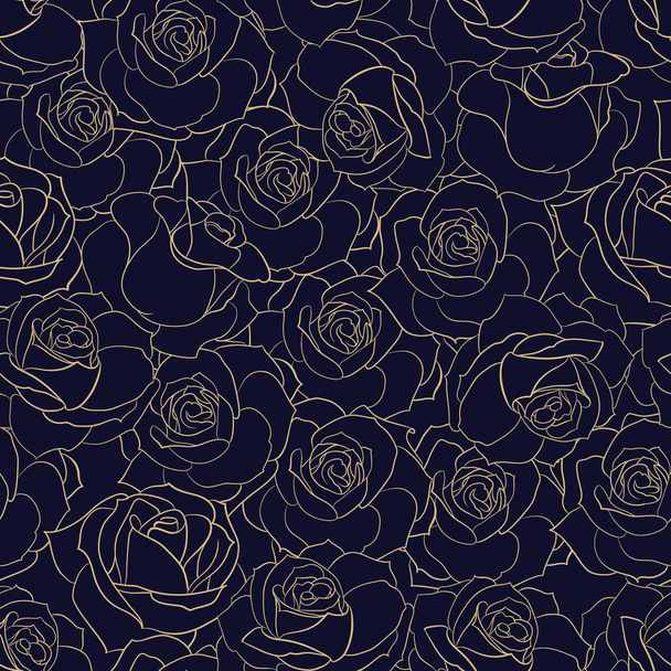 The Rose flowers seamless background. - Vector, Image