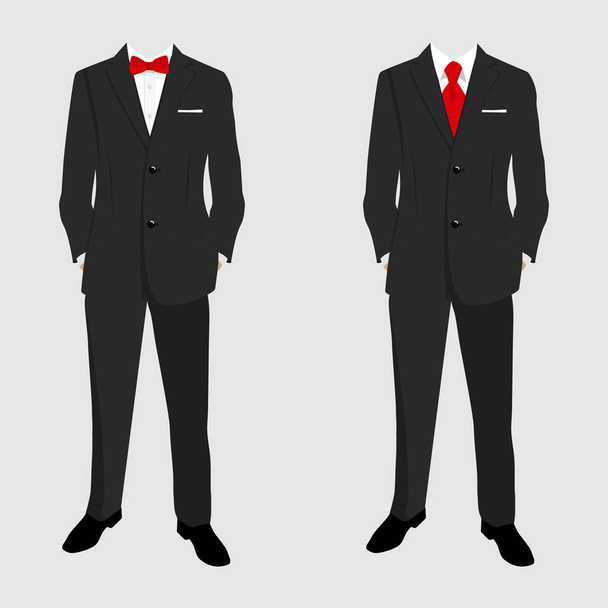 Wedding men's suit and tuxedo. Collection.  illustration. - Foto, Imagem