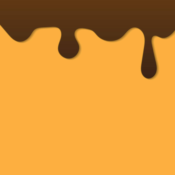 csokoládé édes csöpög-vetor illusztráció - Vektor, kép