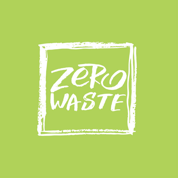 Zero odpadów etykieta - ręcznie rysowane doodle transparent - Wektor, obraz