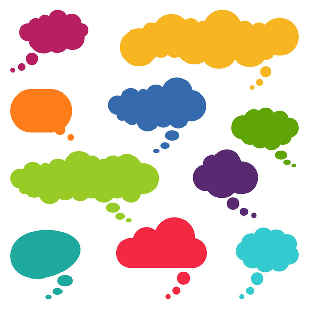 collection of different speech bubbles and thought bubbles with space for text - Vector, Image