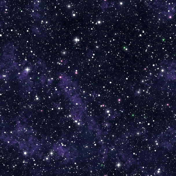 Starry background. Large cluster of stars in deep space. Cosmic illustration. Seamless background or texture. - Foto, Imagen