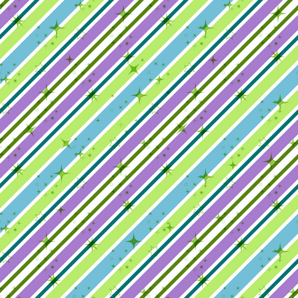 Patrón retro diagonal a rayas sin costuras con estrellas verdes translúcidas, vector eps 10
 - Vector, imagen