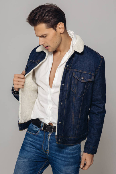 Handsome man wear jeans clothes - Foto, immagini