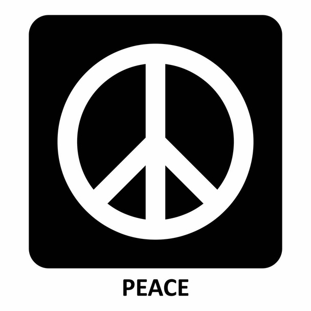 暗い背景に平和のシンボルのイラスト - ベクター画像