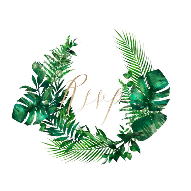 Suluboya modern dekoratif unsur. Okaliptüs yuvarlak yeşil yaprak çelenk, yeşil dallar, garland, sınır, çerçeve, zarif suluboya izole, - Fotoğraf, Görsel