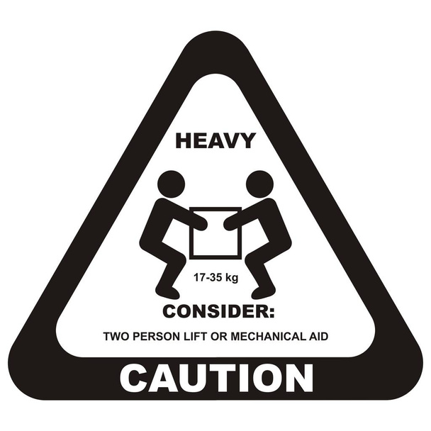 sinal de aviso, carga pesada, ícone do vetor
 - Vetor, Imagem