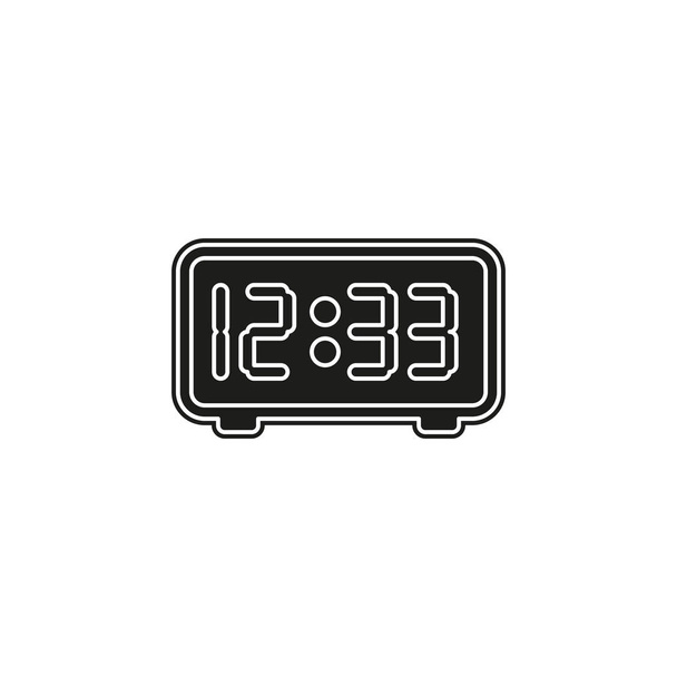 vector digital display clock illustration - timer countdown. Flat pictogram - simple icon - Vektör, Görsel