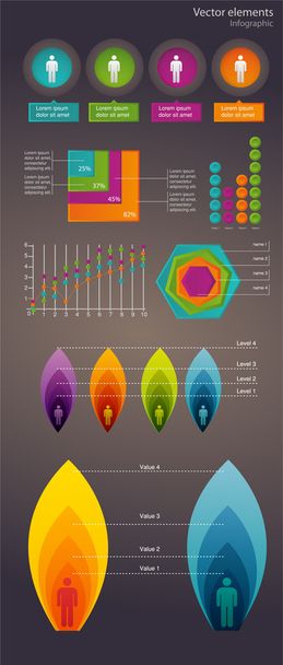 Elementos de infografía empresarial, ilustración vectorial
  - Vector, imagen