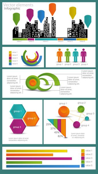 Business infographic elements, vector illustration  - Vector, Image