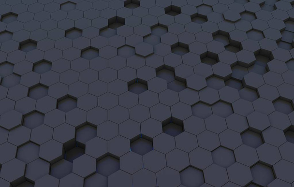 Duo ton hexagone 3D texture de fond. Illustration de rendu 3D. Contexte abstrait futuriste
. - Photo, image