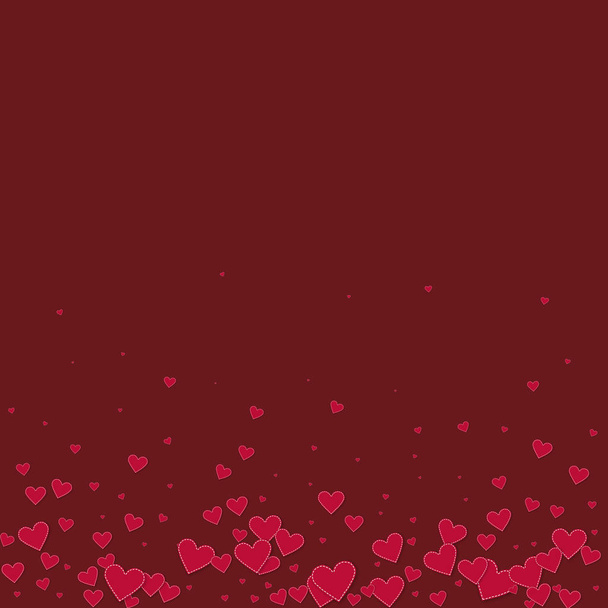Czerwone serce miłość confettis. Gradient na Walentynki - Wektor, obraz