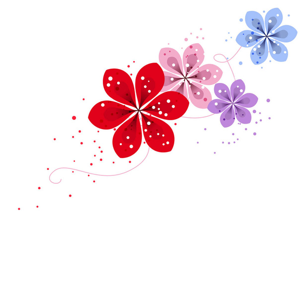 Vector background with pastel flowers. EPS 10.  - Vector, Imagen