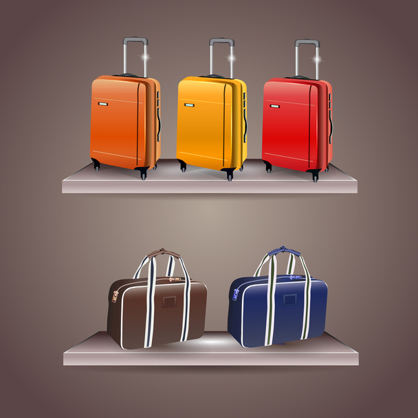 Un conjunto de bolsas de viaje
 - Vector, imagen