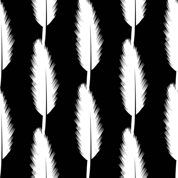 White Feather Pen Seamless Pattern - Photo, Image