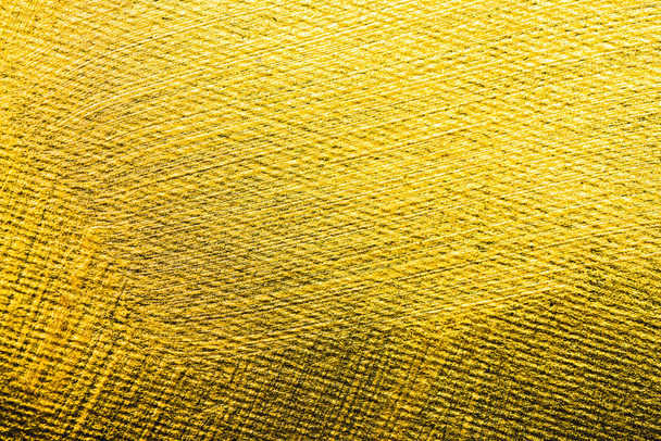 top view of yellow watercolor brushstrokes with copy space  - Fotografie, Obrázek