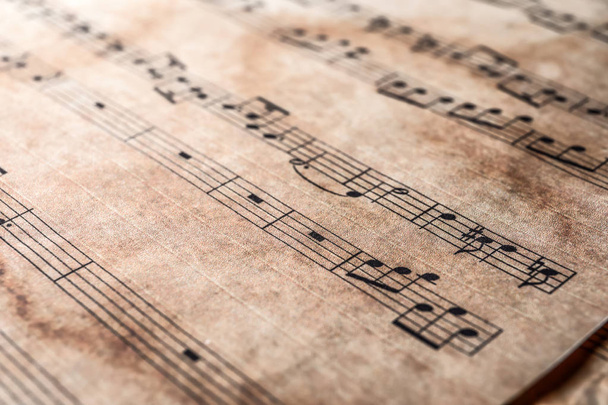 Старий музичний лист, крупним планом
 - Фото, зображення