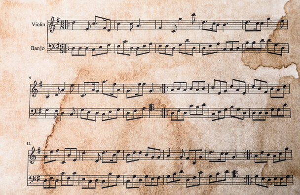 Staré hudby list, detail - Fotografie, Obrázek